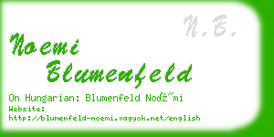 noemi blumenfeld business card